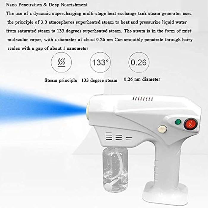 Nano Steam Gun Hair Spray Machine with Blue Light (110V-240V, 1200W, 260ml) - Image 4
